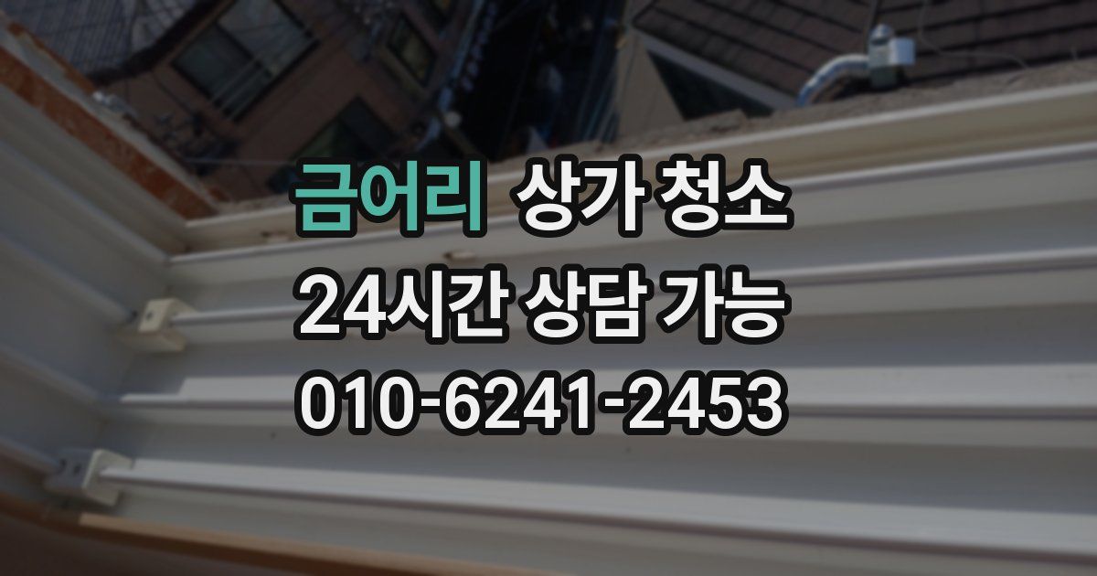 금어리 상가 청소