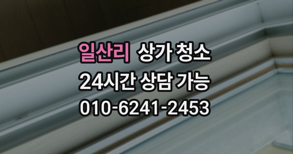 일산리 상가 청소