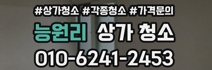 능원리 상가 청소
