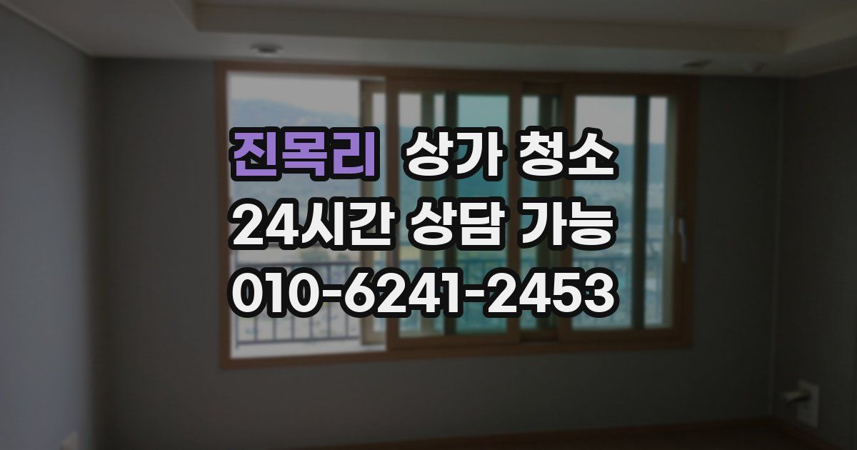 진목리 상가 청소