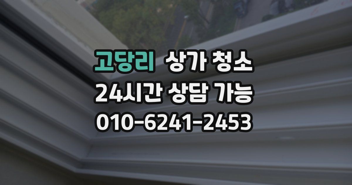 고당리 상가 청소