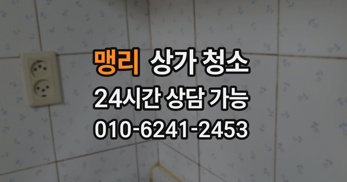 맹리 상가 청소