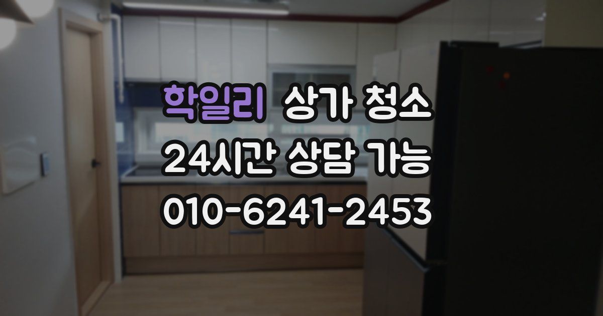 학일리 상가 청소