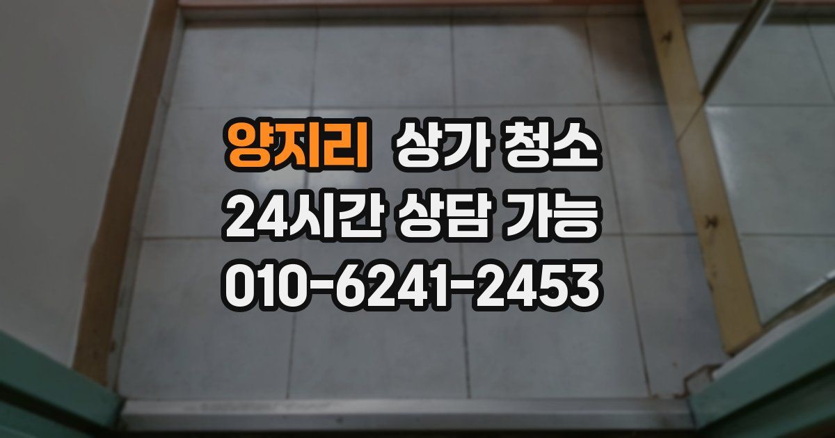 양지리 상가 청소
