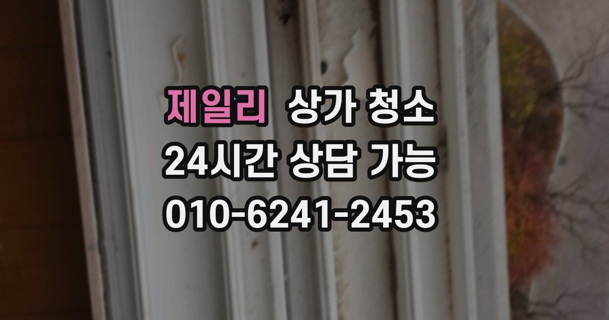 제일리 상가 청소