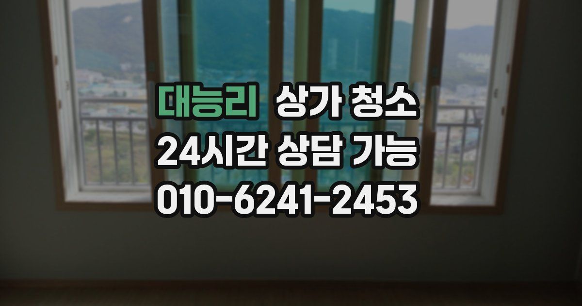 대능리 상가 청소