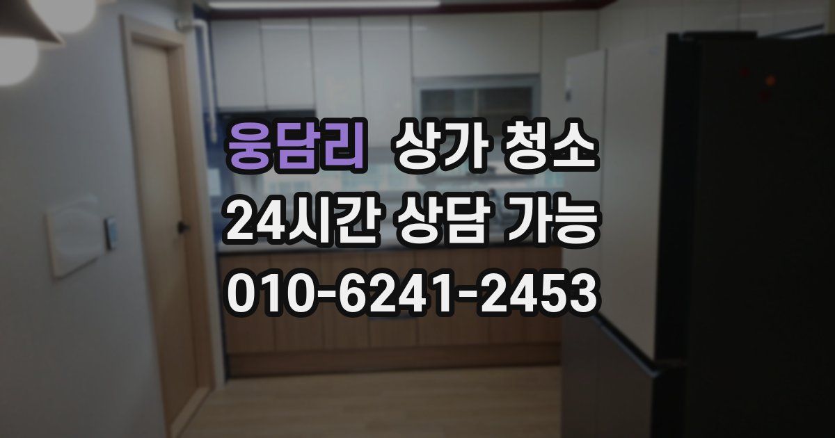 웅담리 상가 청소