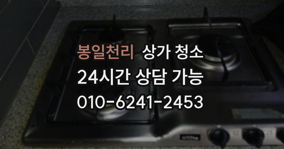 봉일천리 상가 청소