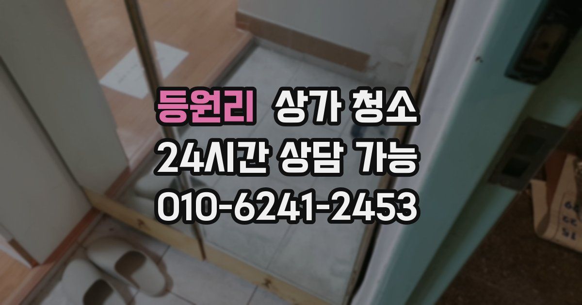 등원리 상가 청소