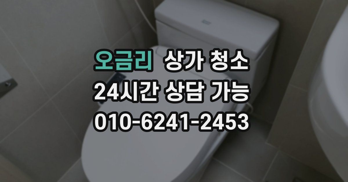 오금리 상가 청소