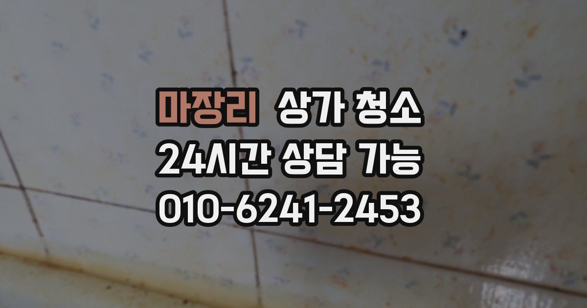 마장리 상가 청소