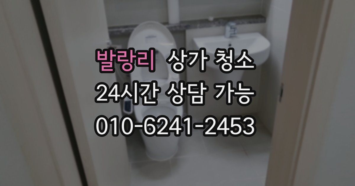 발랑리 상가 청소