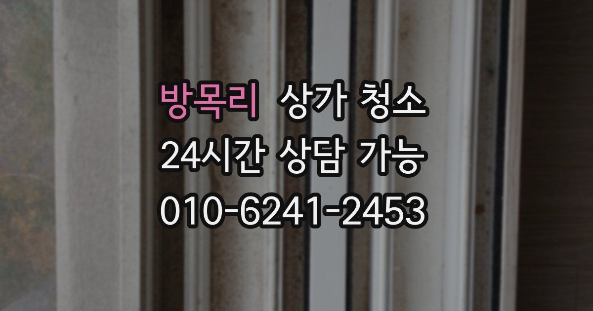 방목리 상가 청소