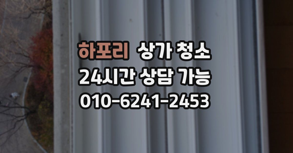 하포리 상가 청소