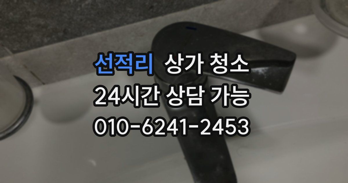 선적리 상가 청소