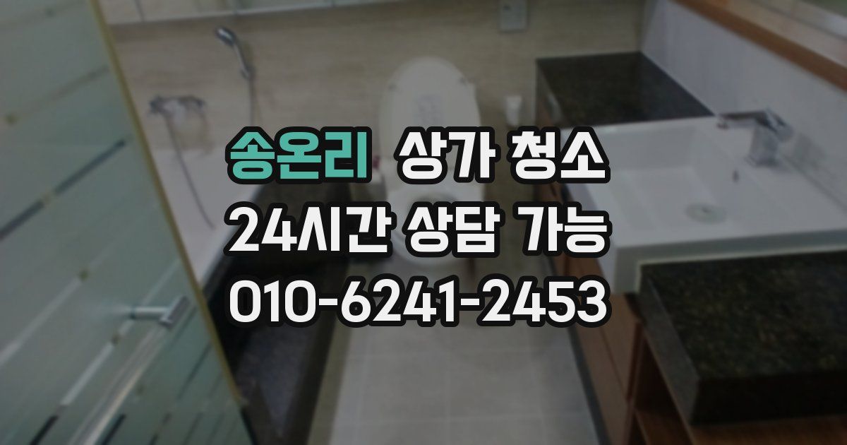 송온리 상가 청소