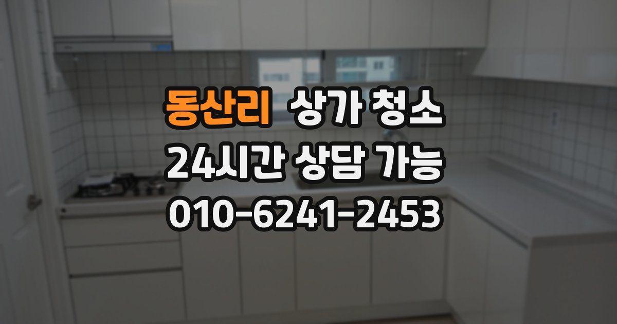 동산리 상가 청소