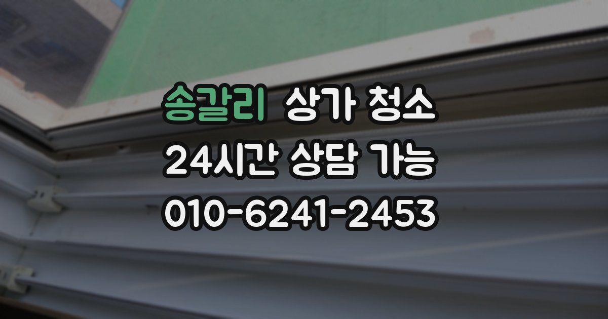 송갈리 상가 청소