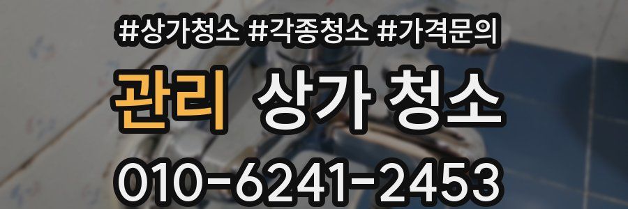 관리 상가 청소