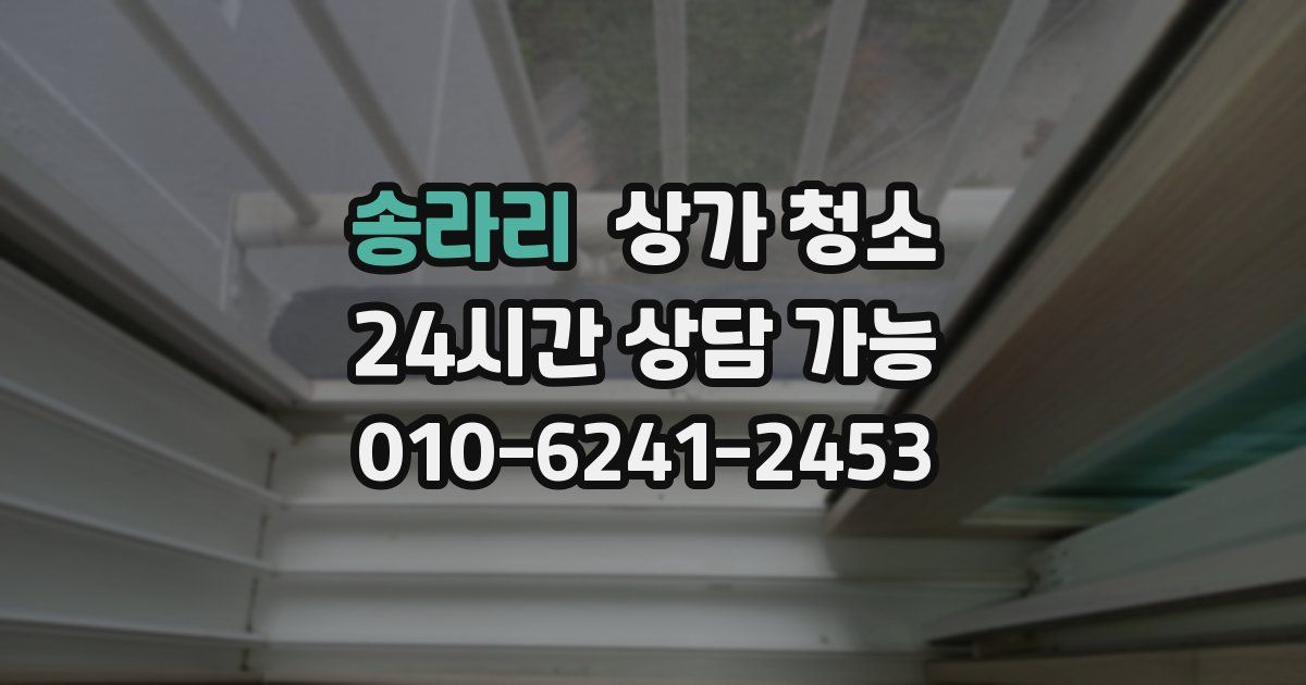 송라리 상가 청소