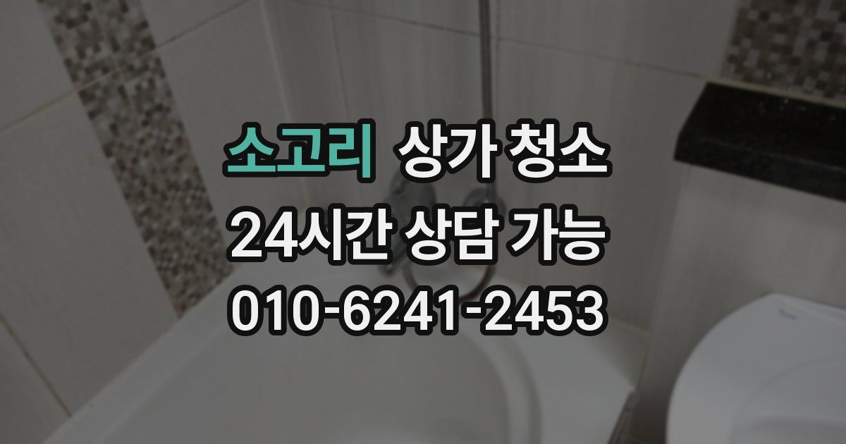 소고리 상가 청소