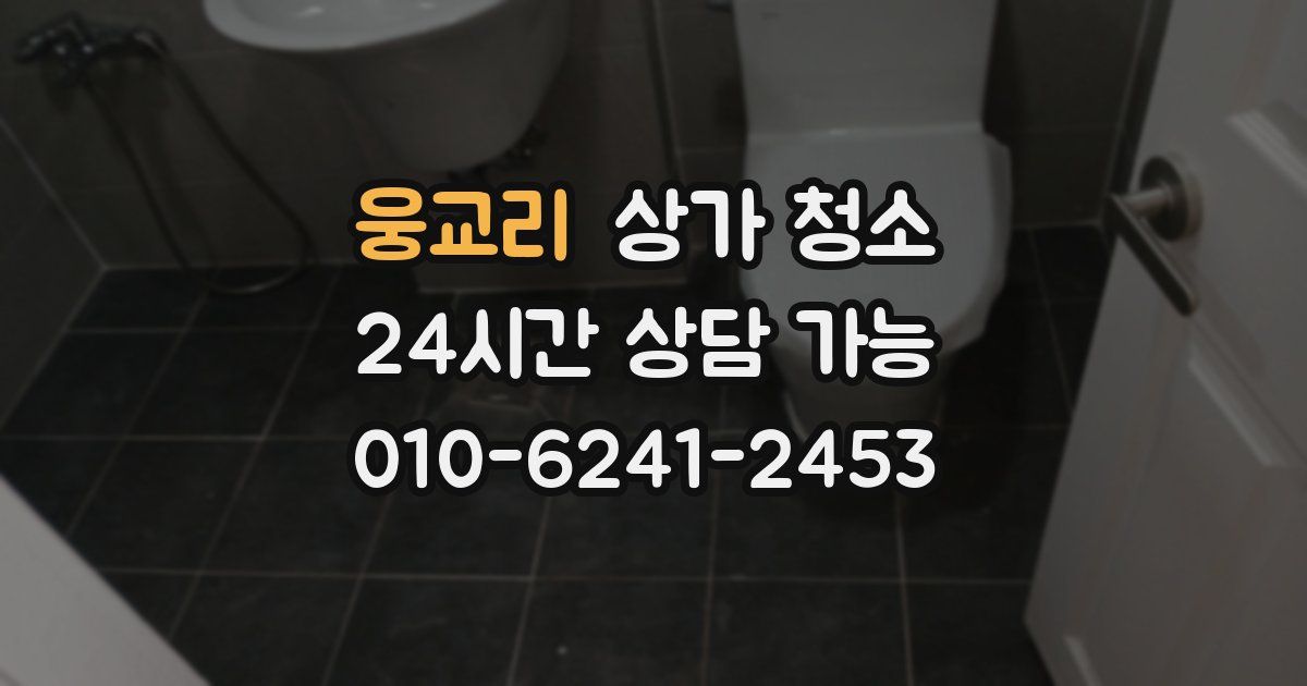 웅교리 상가 청소
