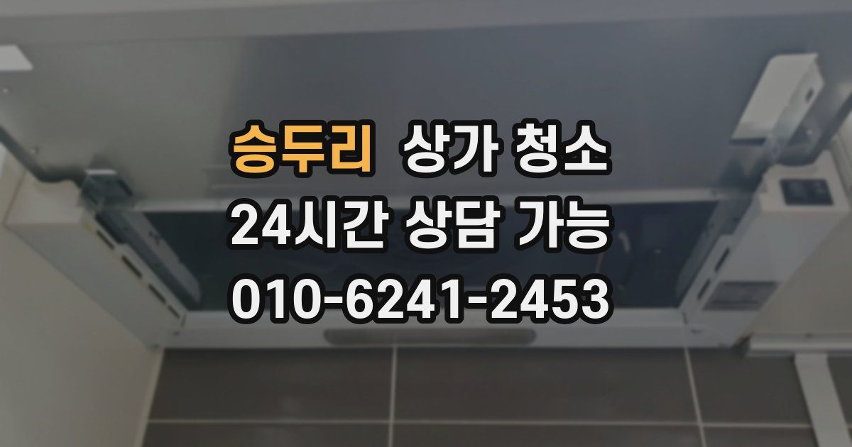 승두리 상가 청소