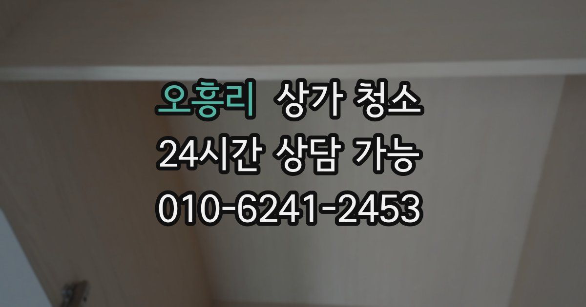 오흥리 상가 청소