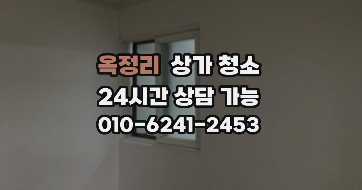 옥정리 상가 청소