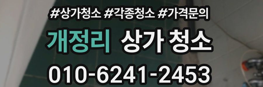 개정리 상가 청소