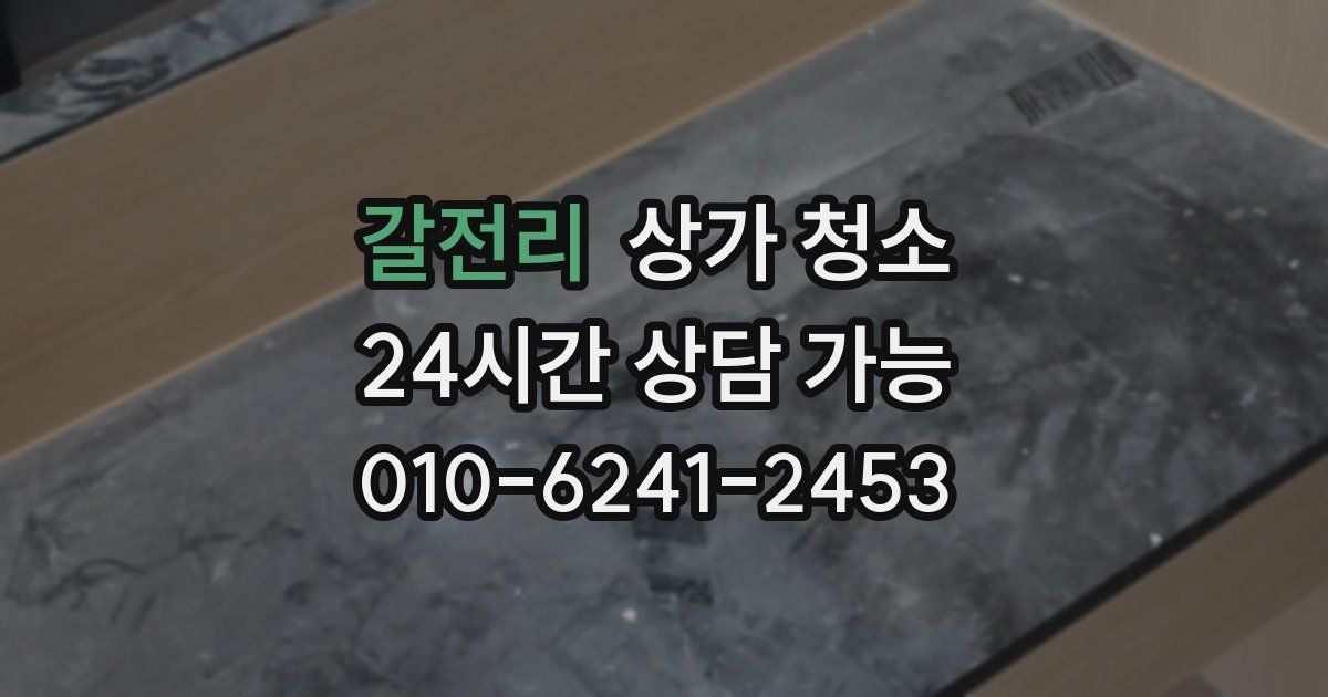 갈전리 상가 청소