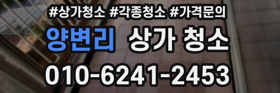 양변리 상가 청소