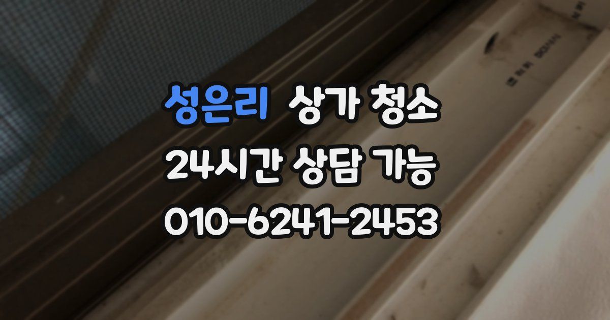 성은리 상가 청소