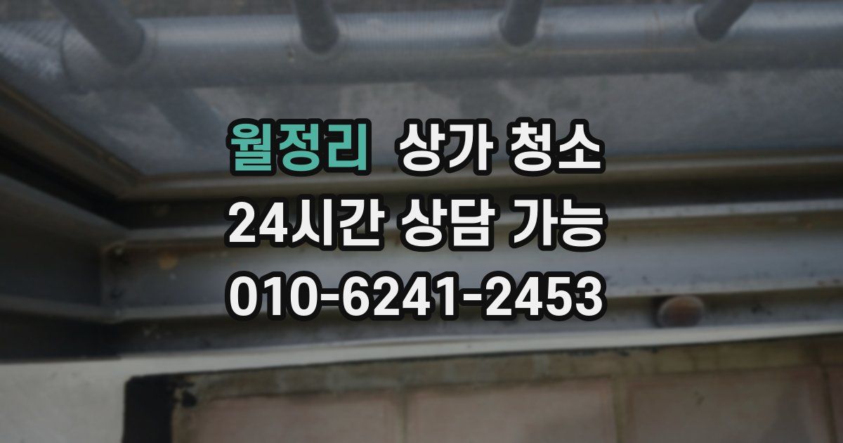 월정리 상가 청소