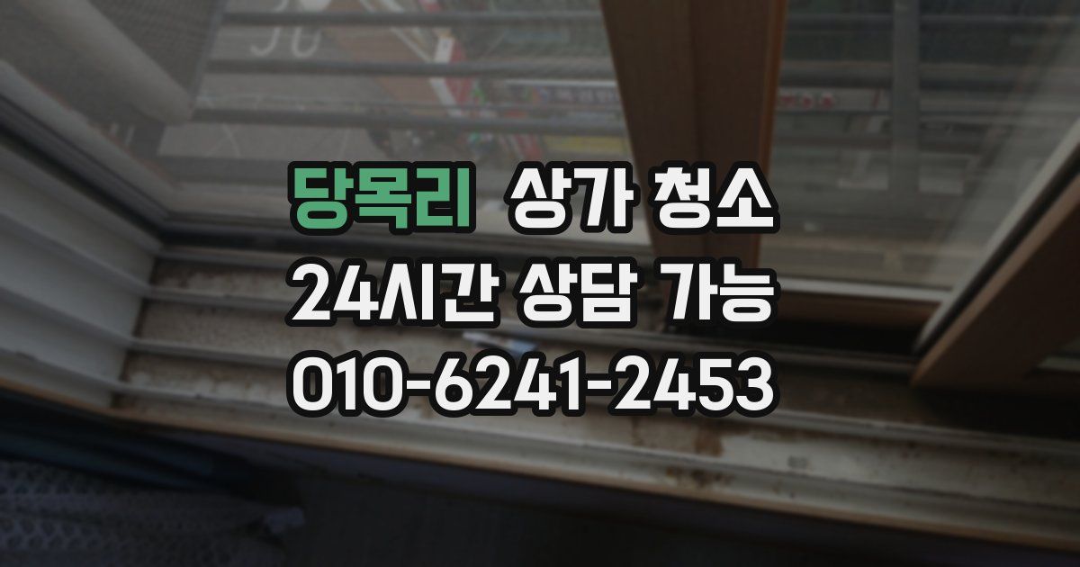 당목리 상가 청소