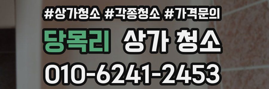 당목리 상가 청소