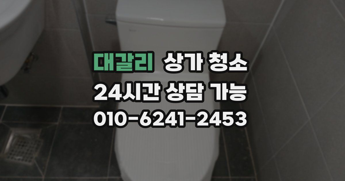 대갈리 상가 청소
