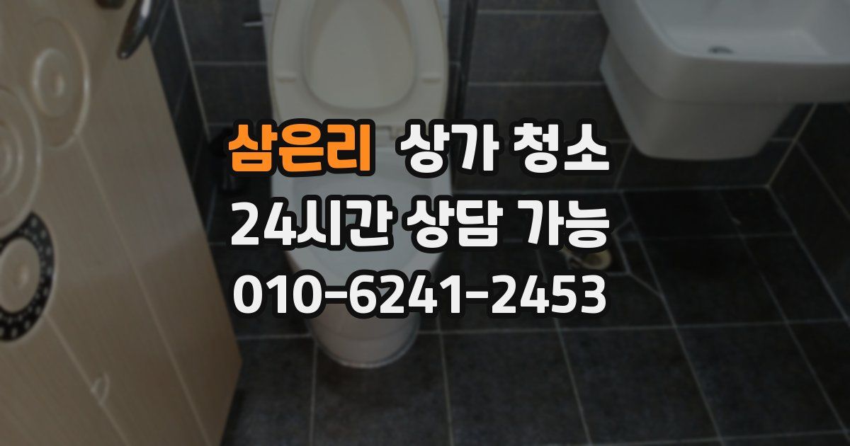 삼은리 상가 청소