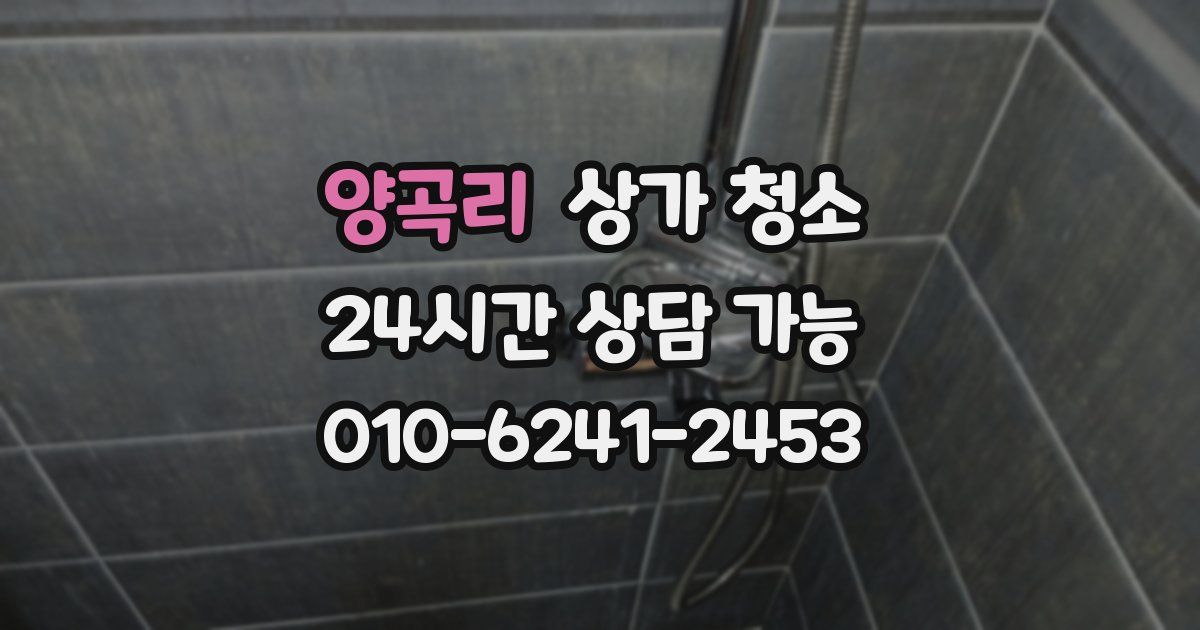 양곡리 상가 청소