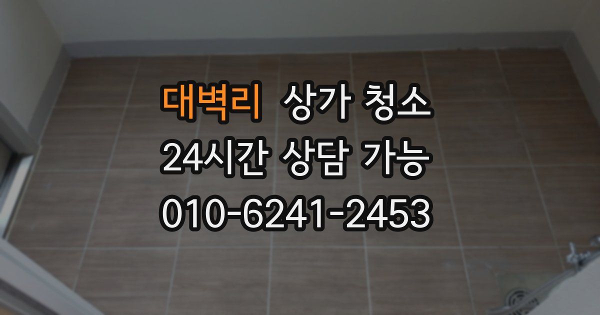 대벽리 상가 청소