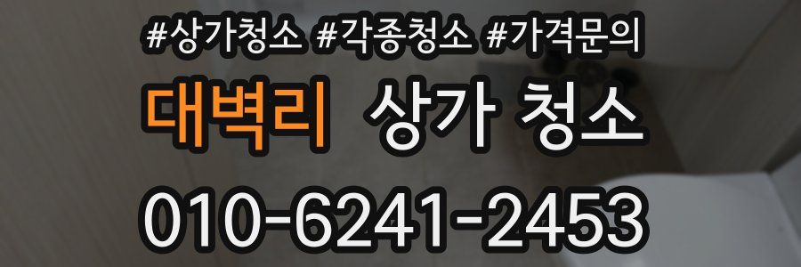 대벽리 상가 청소