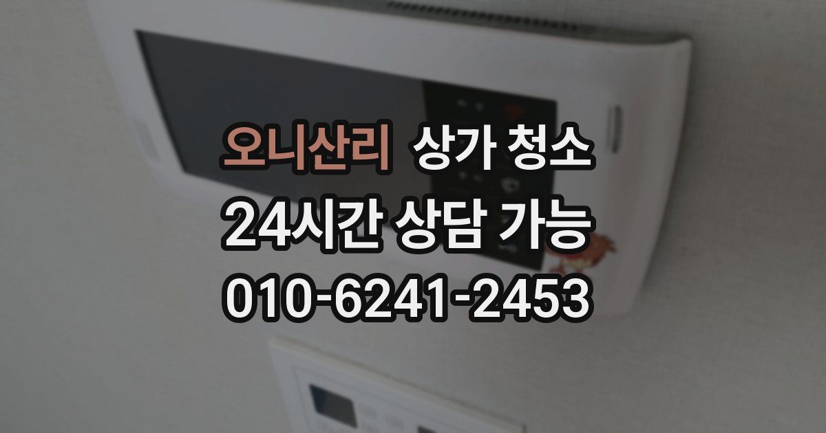 오니산리 상가 청소