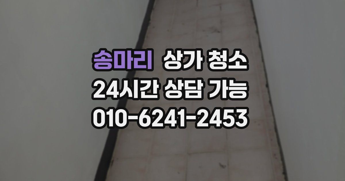 송마리 상가 청소
