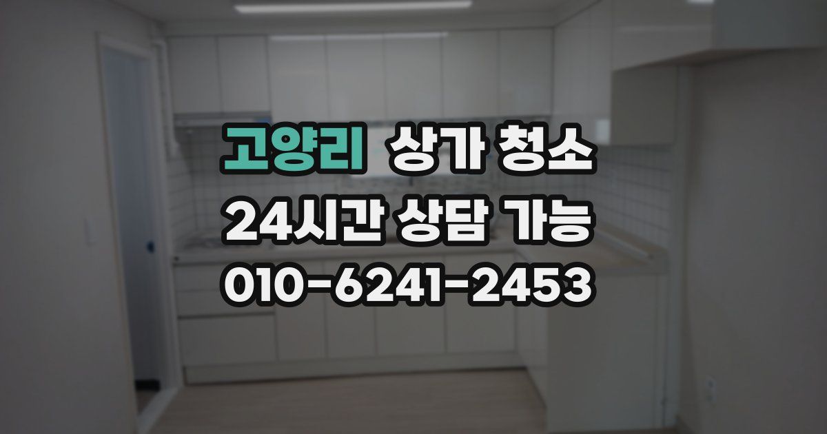 고양리 상가 청소