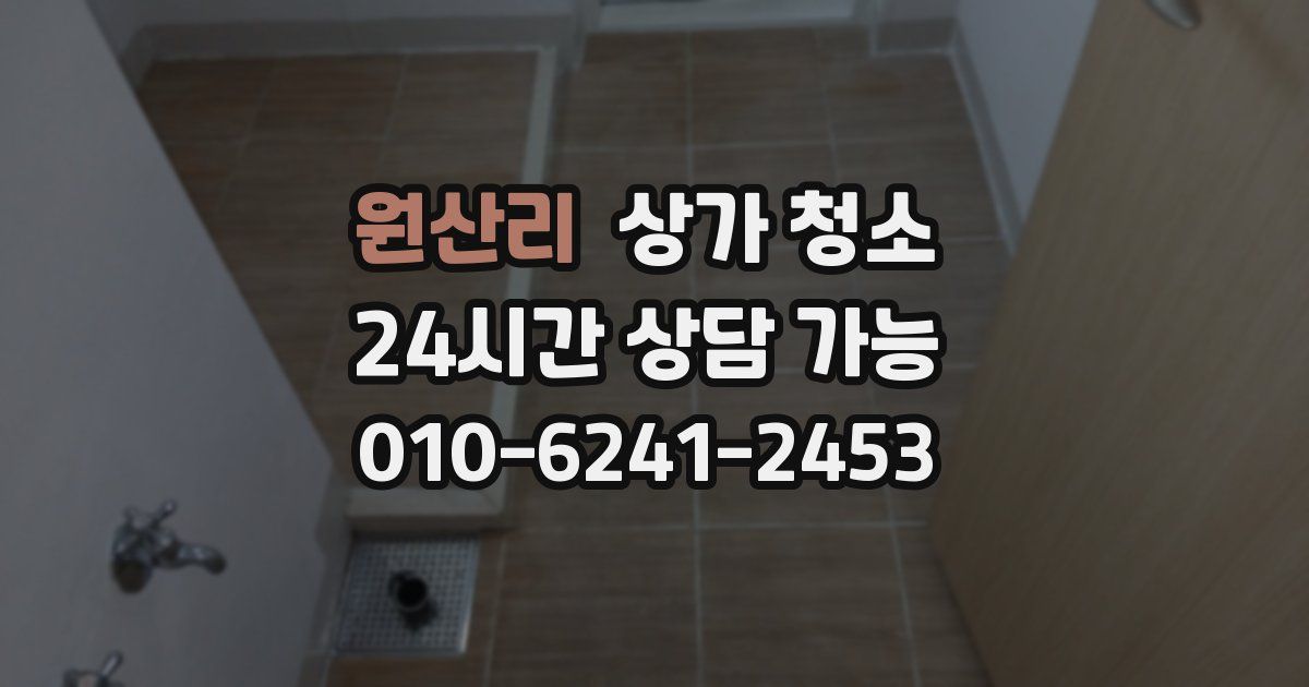 원산리 상가 청소