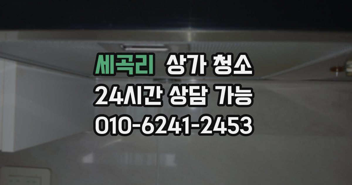 세곡리 상가 청소