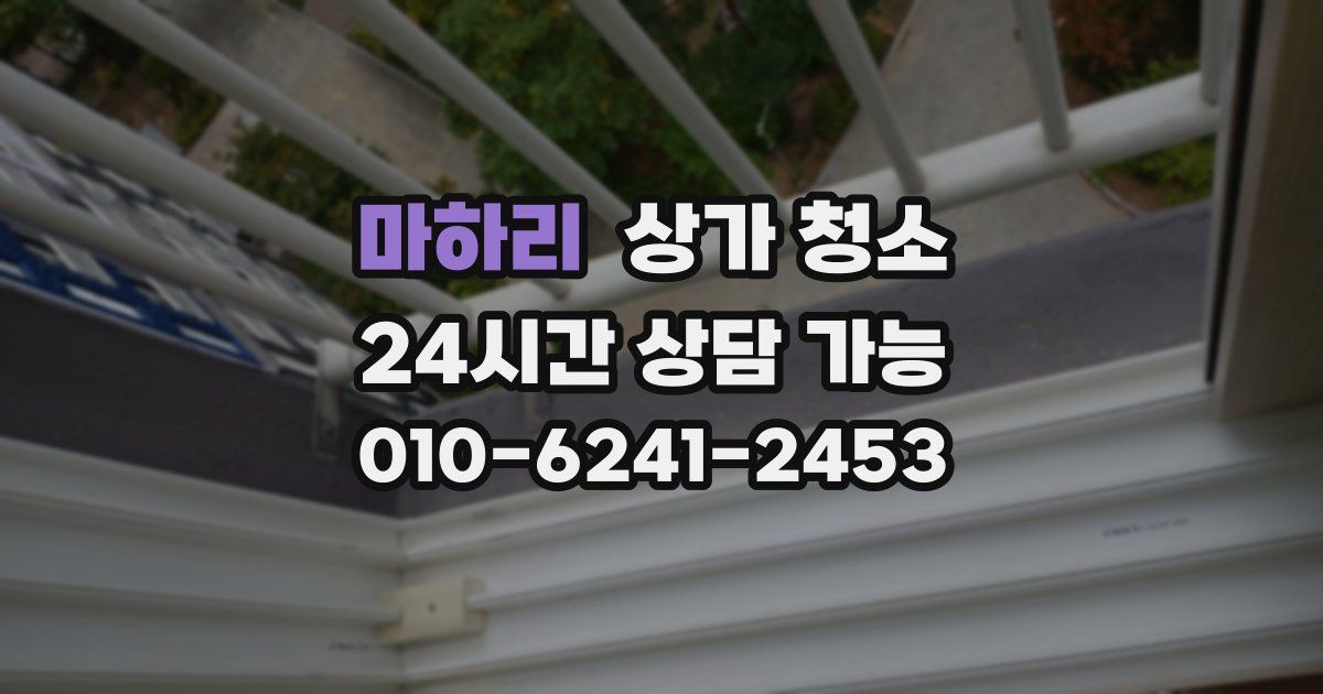 마하리 상가 청소