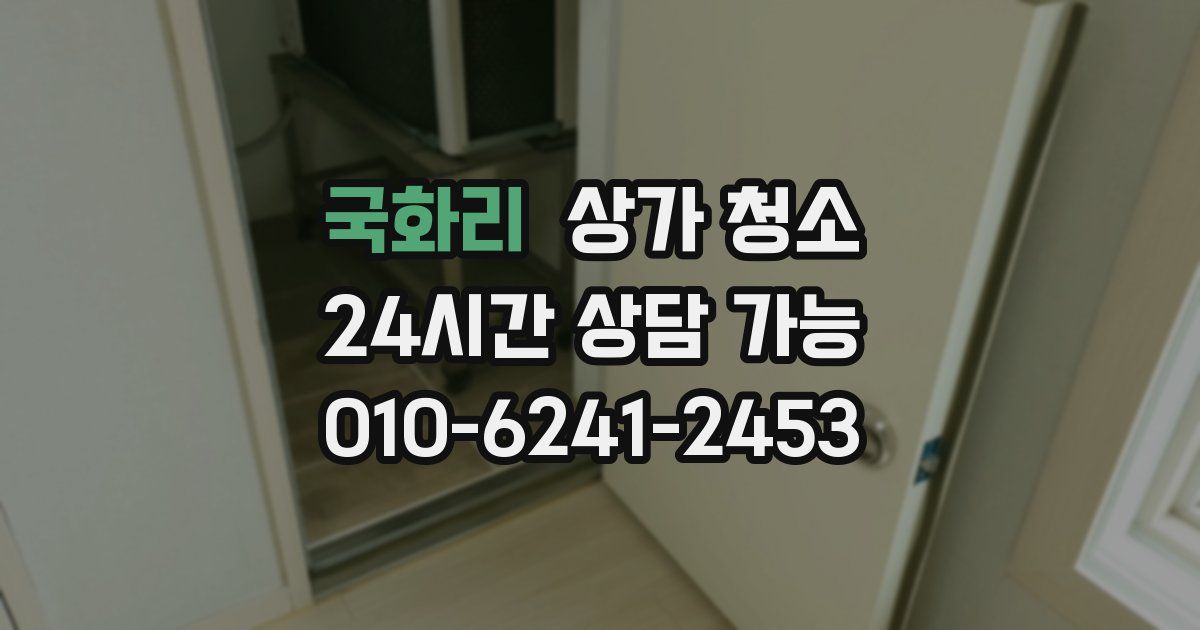 국화리 상가 청소