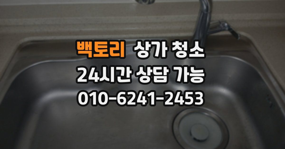 백토리 상가 청소