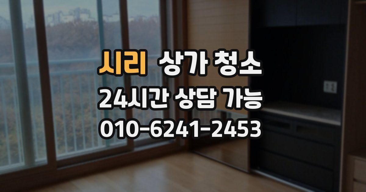 시리 상가 청소